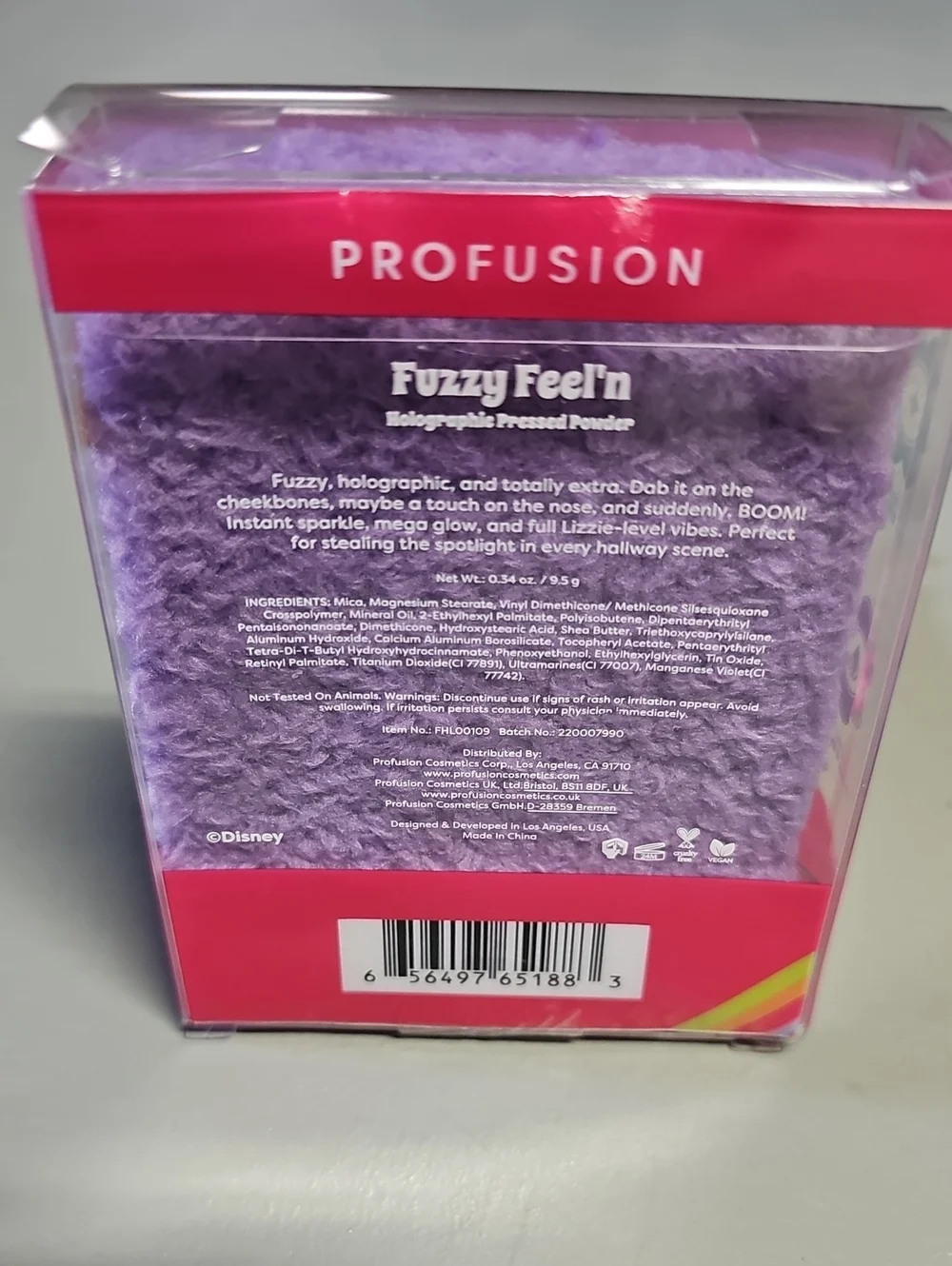 Profusion Cosmetics Lizzie McGuire Fuzzy Feel'n Holographic Pressed Powder NIB